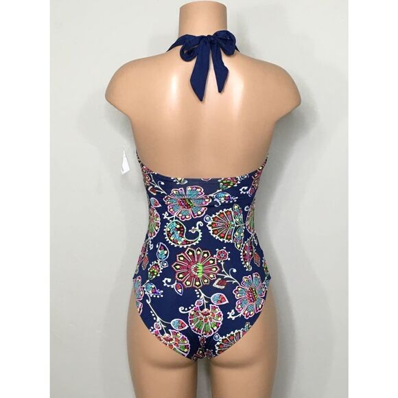 New Liz Claiborne floral swimsuit runs small - Picture 4 of 8
